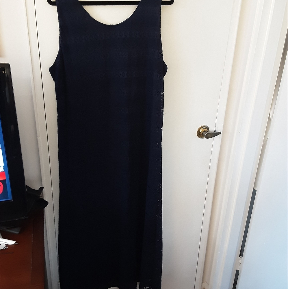Blue lace dress